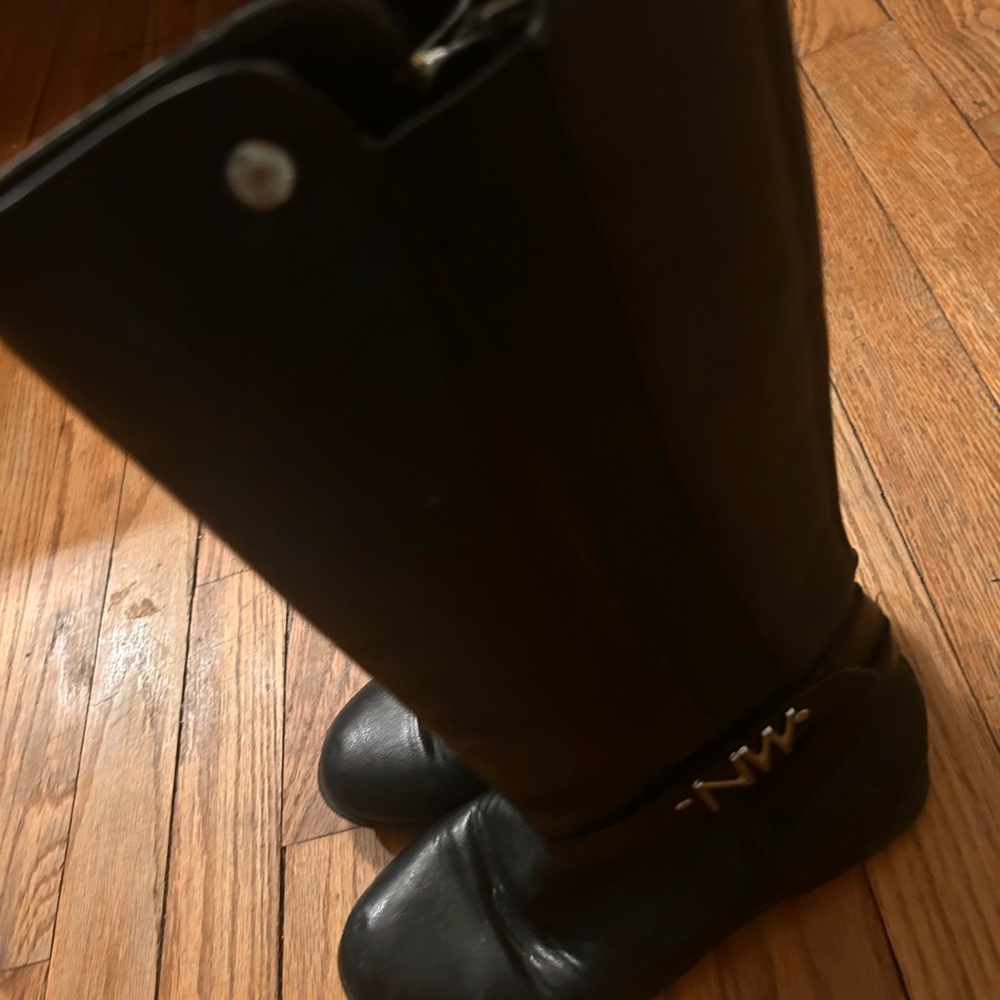 Nine West Kids Black Zip Boots, Girls’ Size 2